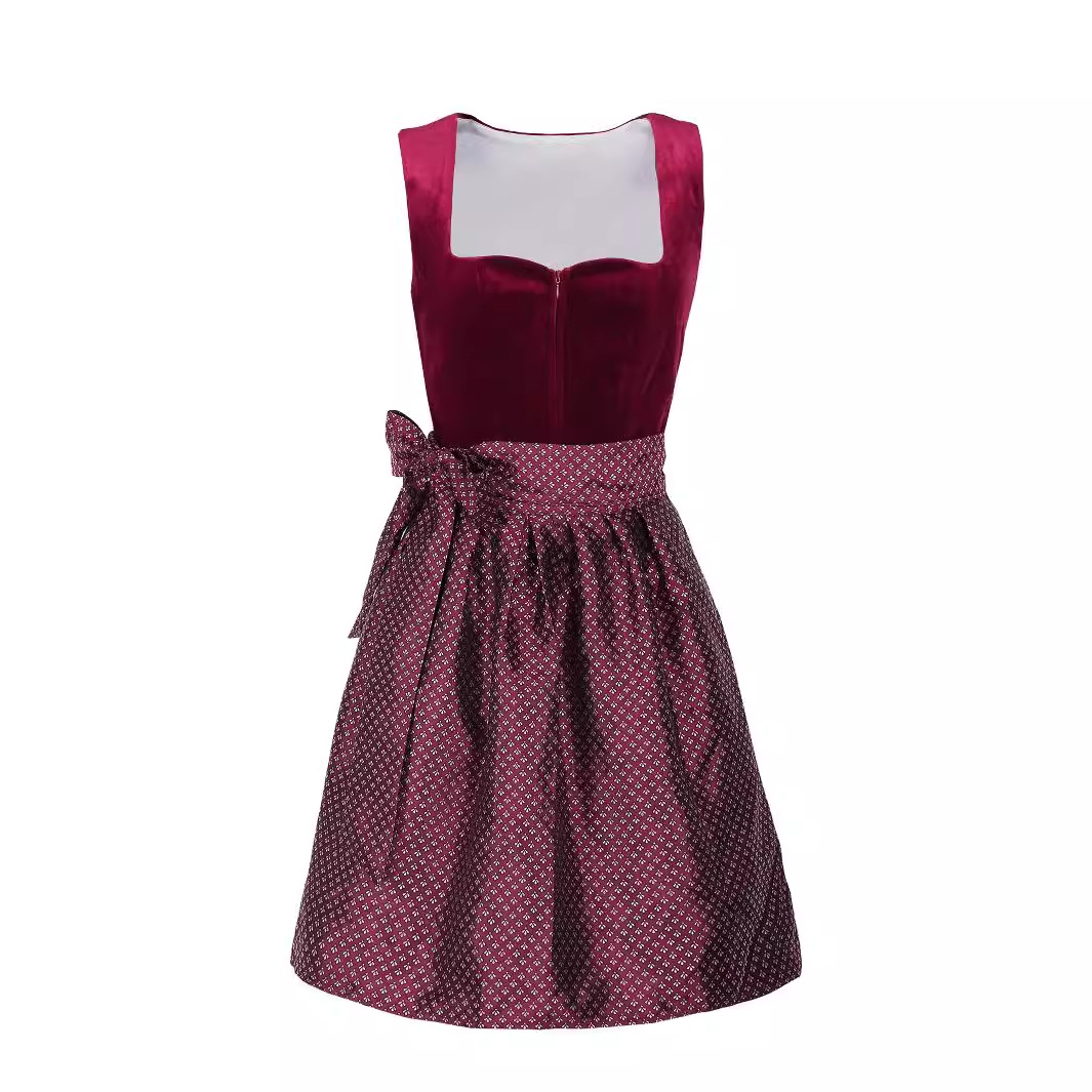 Beer & Wine Downtown - Carnaval Oktoberfest Biermeisjeskostuum Dames Dirndl Jurk