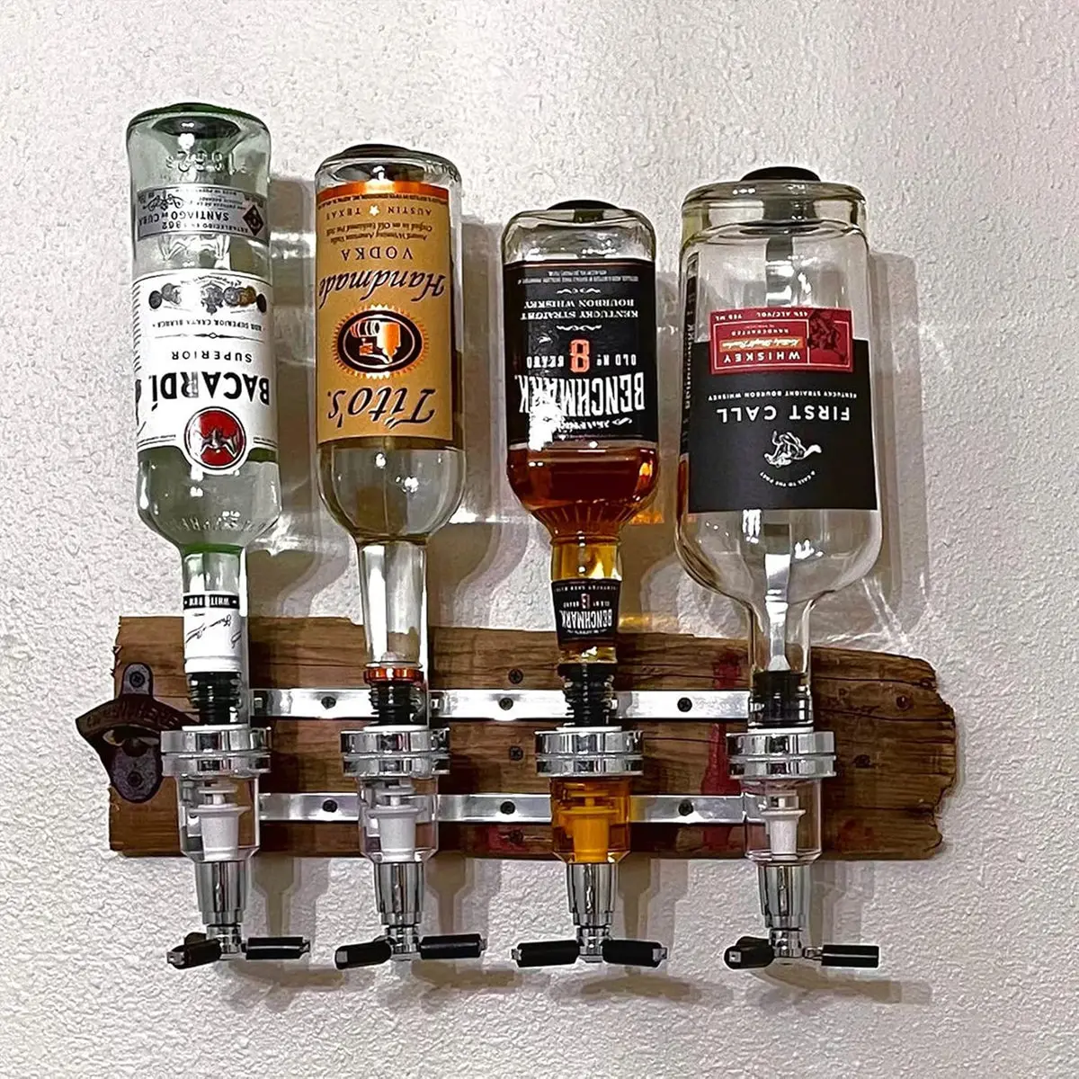 Whisky Beer And Wine - 1-6 flessen alcohol dispenser, wand- en