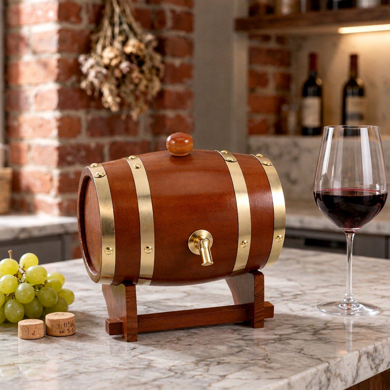 Whisky Beer And Wine - 1 Set Eikenhouten Verouderingsvat Houten Wijn