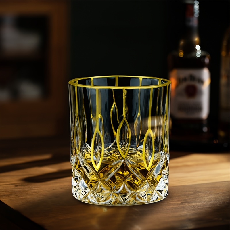 Whisky Beer And Wine - Whiskyglas Gouden Lijn Wijn Whiskyglazen Goudgeschilderde