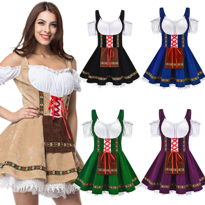 Beer & Wine Downtown - Traditionele Duitse Oktoberfest-jurk, Duits bierfestivalkostuum, damesjurk