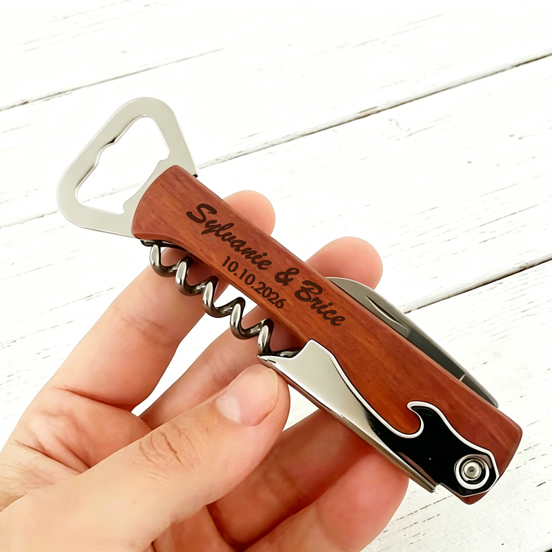 Wine Beer Best - Gepersonaliseerde wijnflesopener, bierflesopener, multifunctionele opener, huwelijksgeschenken,