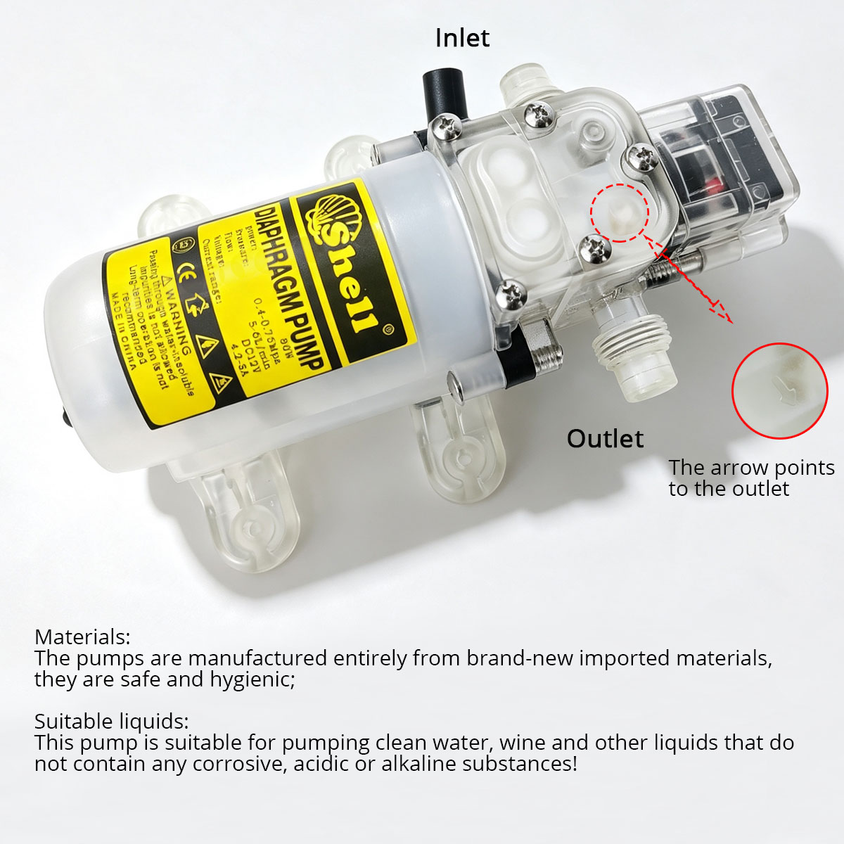 12V 80W Food Grade Membraanpom - Wine Beer Delivery recensie en prijs