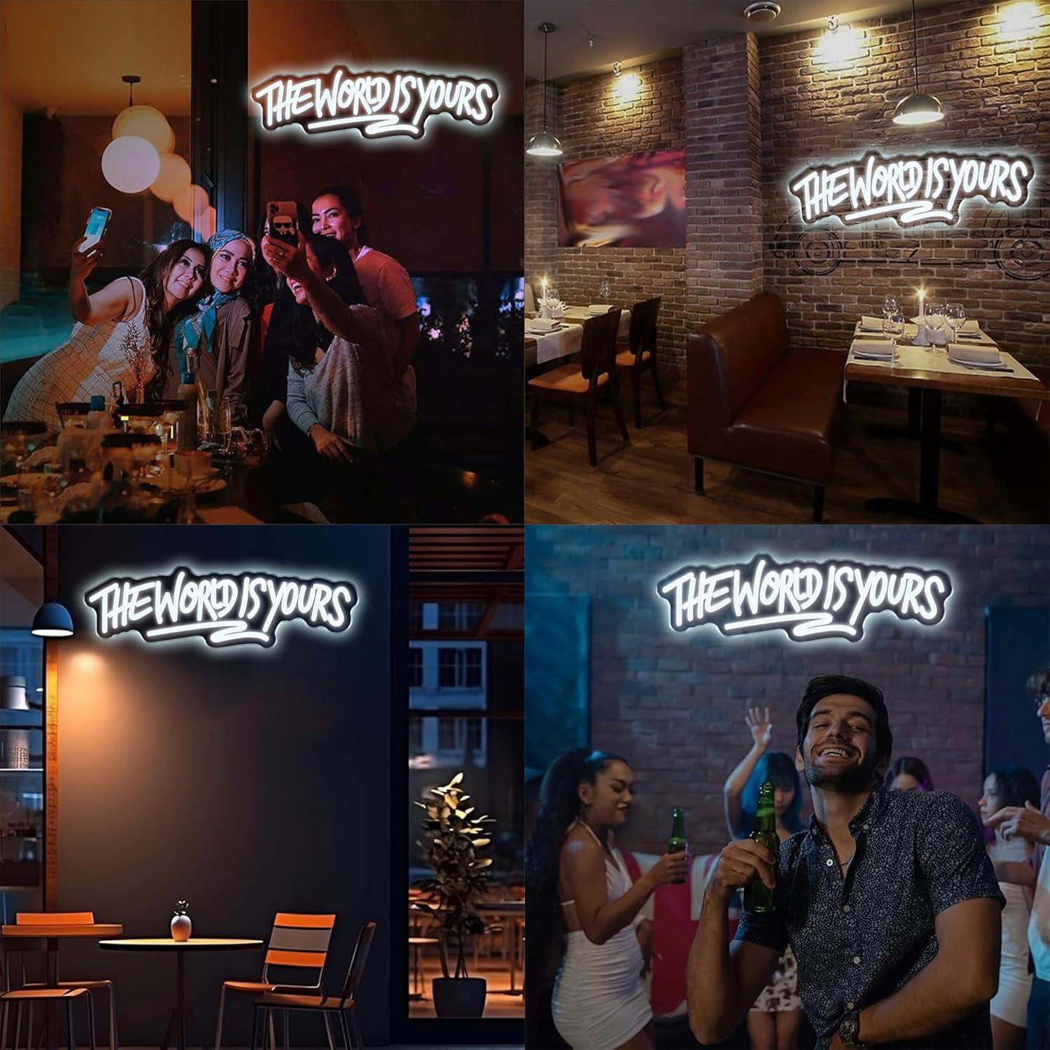 De wereld is van jou Neonbord  - Beer & Wine Downtown recensie en prijs