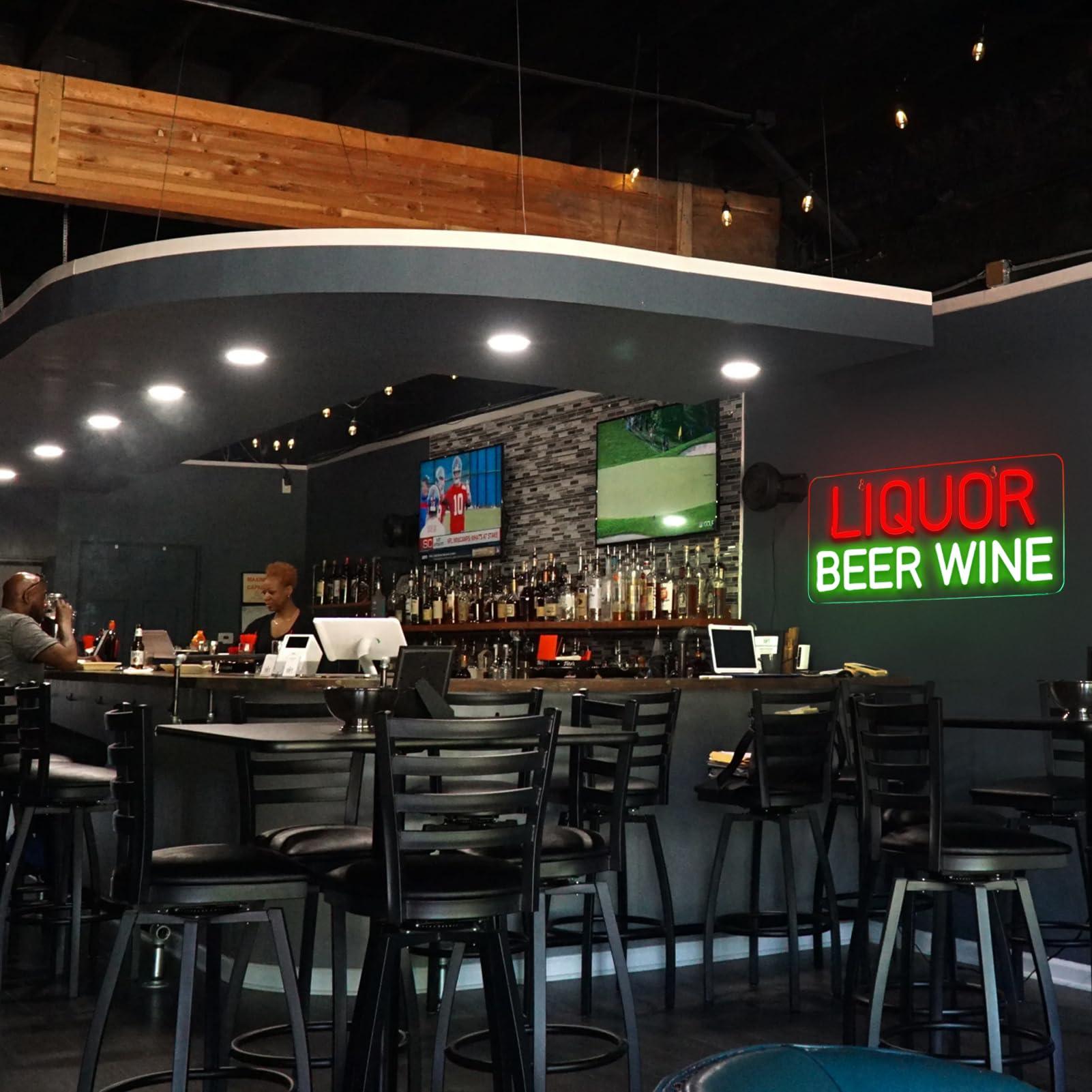 Liquor, bier, wijn neonborden  - Wine Beer Liquor Store recensie en prijs